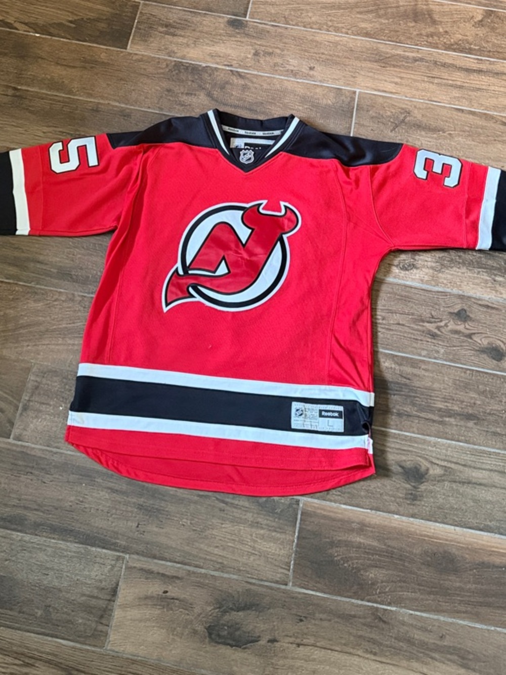 Reebok New Jersey Devils Red Black Hockey Jersey